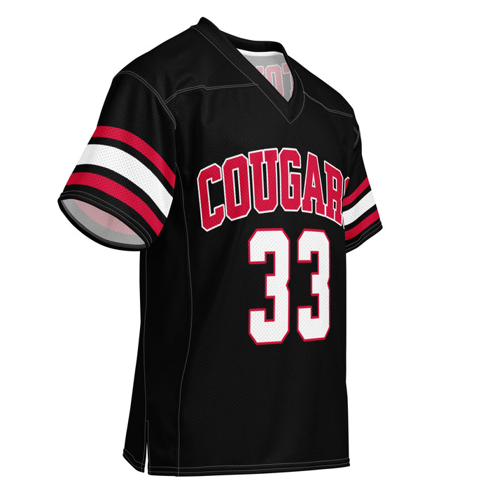 Front profile view of Tomball High School Cougars Football Jersey 33