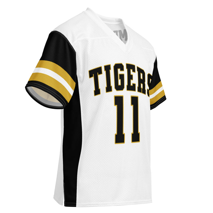 Front profile view of Tomball West High School Tigers Football Jersey 11
