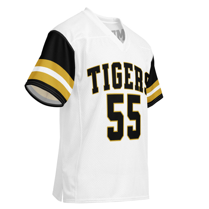Front profile view of Tomball West High School Tigers Football Jersey 55