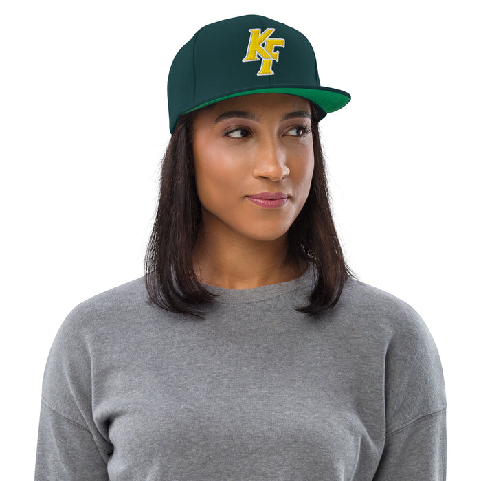 Woman wearing Klein Forest Eagles Snapback Dark Green Cap 208