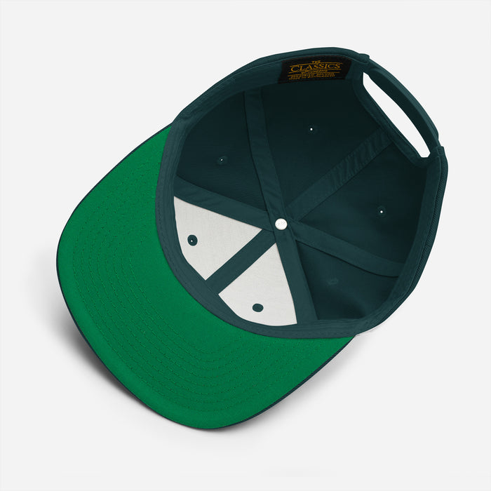 Underside view of Klein Forest Eagles Snapback Dark Green Cap 208