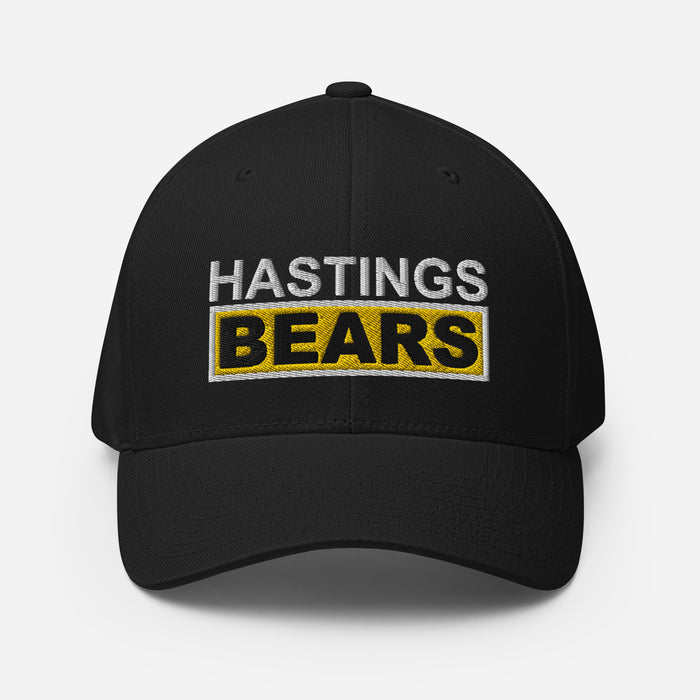 Hastings High School Bears Flexfit Black Baseball Cap 202