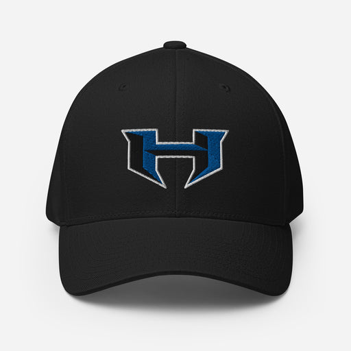 Hebron High School Hawks Flexfit Black Baseball Cap 206