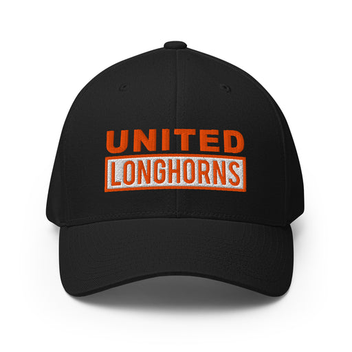 United High School Longhorns Flexfit Navy Baseball Cap 202