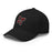 Side view of Lake Travis High School Cavaliers Black Flexfit Baseball Cap 208