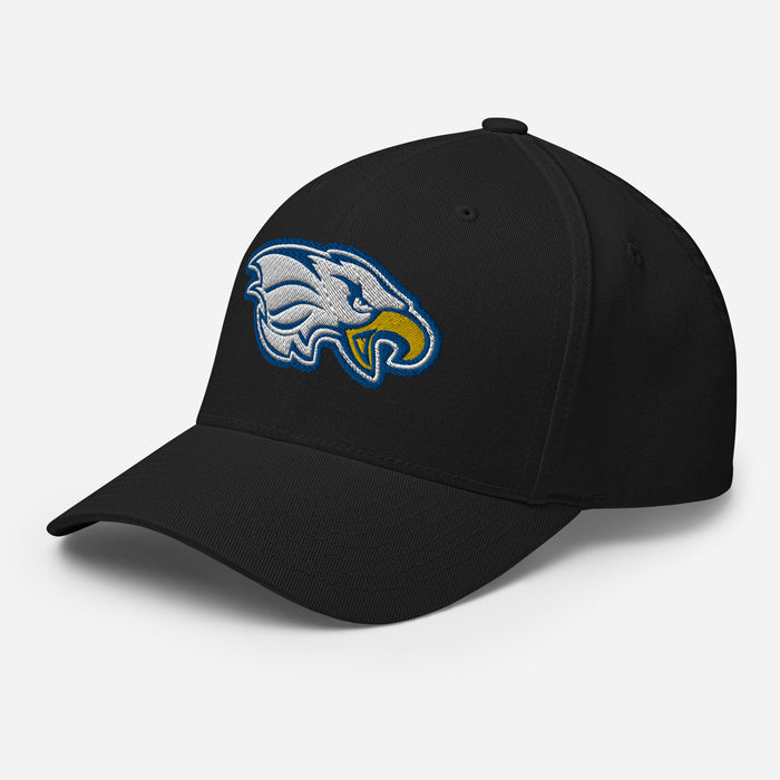 Side view of New Caney High School Eagles Black Baseball Cap 208