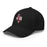 Profile view of Lewisville High School Farmers Flexfit Baseball Cap 208 - Black
