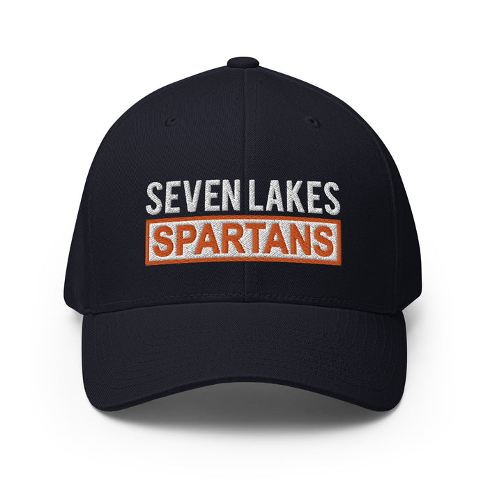 Seven Lakes High School Spartans Flexfit Navy Baseball Cap 202