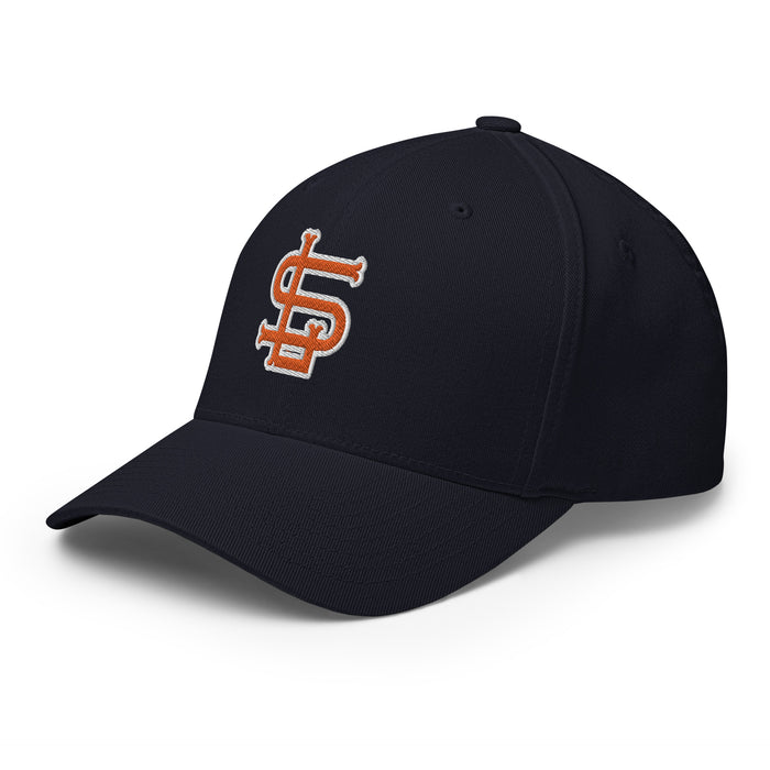 Profile view of Seven Lakes High School Spartans Flexfit Baseball Cap 208