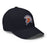 Profile view of Seven Lakes High School Spartans Flexfit Baseball Cap 207 - Nvy