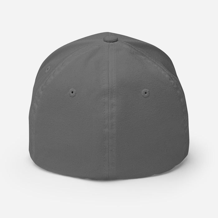 Back view of Klein Cain Hurricanes Flexfit Grey Baseball Cap 207