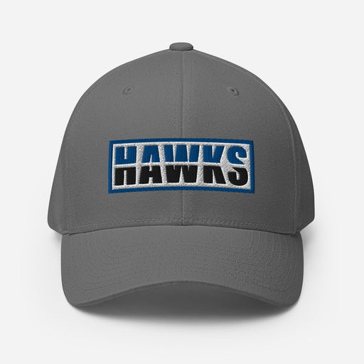 Hebron High School Hawks Flexfit Grey Baseball Cap 205