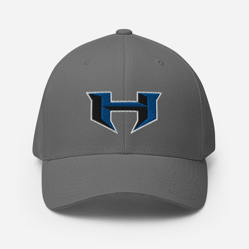 Hebron High School Hawks Flexfit Grey Baseball Cap 207