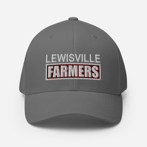 Lewisville High School Farmers Grey Flexfit Baseball Cap 202