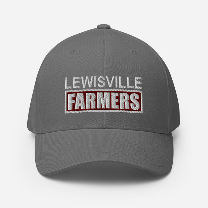 Lewisville High School Farmers Grey Flexfit Baseball Cap 202