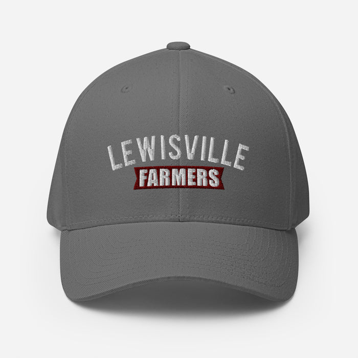 Lewisville High School Farmers Grey Flexfit Baseball Cap 203