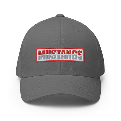 North Shore High School Mustangs Grey Flexfit Baseball Cap 205