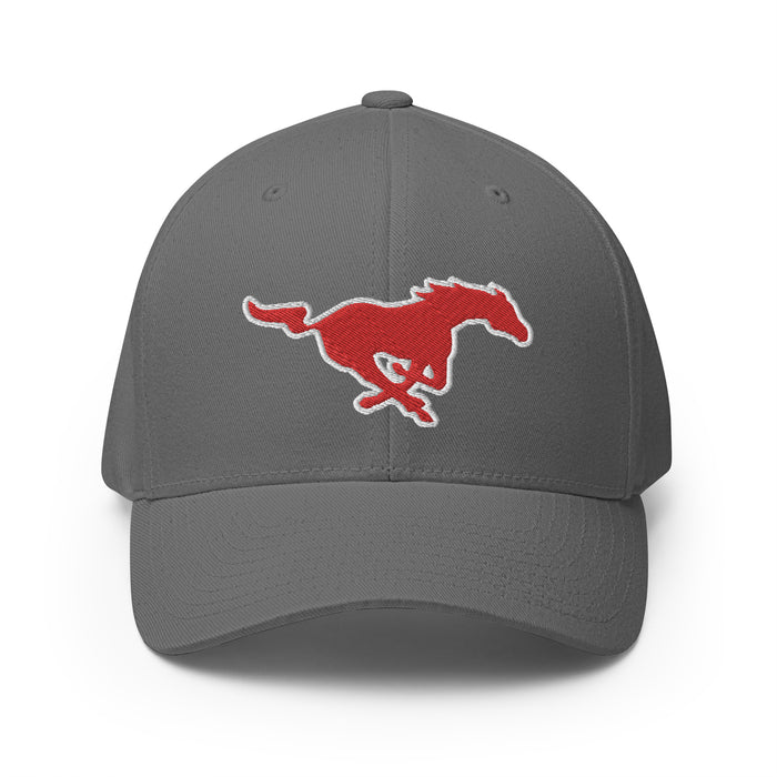 North Shore High School Mustangs Grey Flexfit Baseball Cap 208