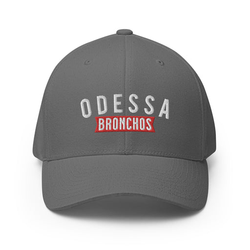 Odessa High School Bronchos Grey Flexfit Baseball Cap 203