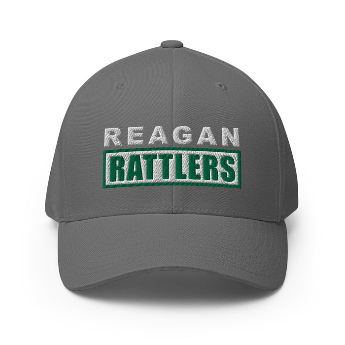 Reagan High School Rattlers Flexfit Grey Baseball Cap 202