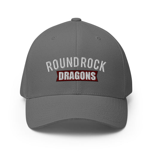 Round Rock High School Dragons Flexfit Grey Baseball Cap 203