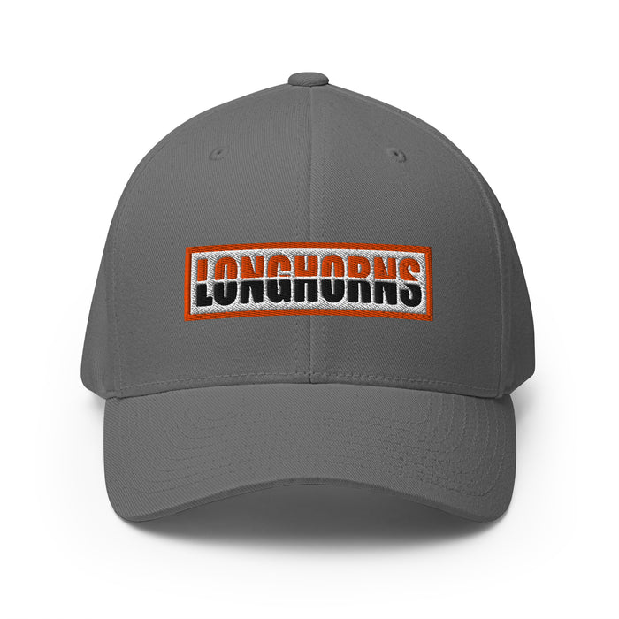 United High School Longhorns Flexfit Grey Baseball Cap 205