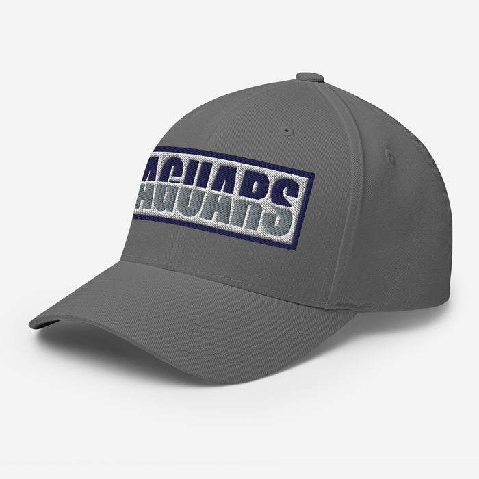 Side view of Flower Mound High School Jaguars Flexfit Grey Baseball Cap 204