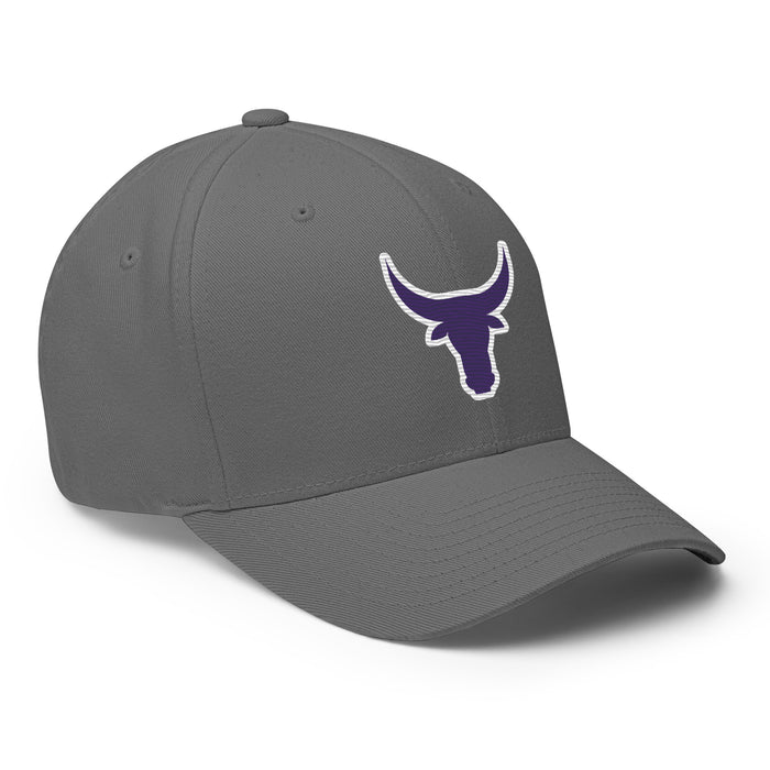 Profile view of Morton Ranch High School Mavericks FlexFit Baseball Cap 201 - Grey