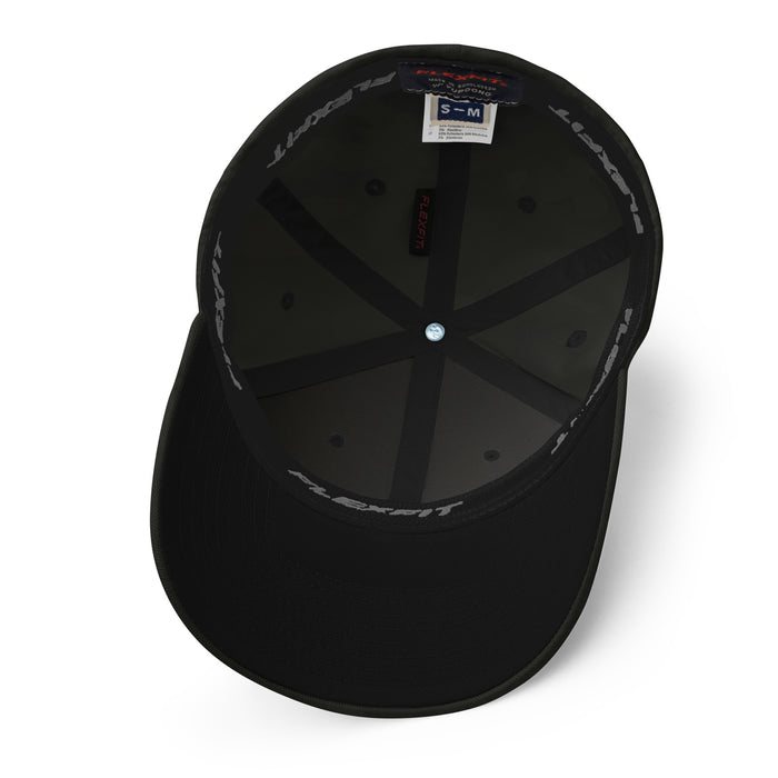 Underside view of Tomball West High School Tigers Flexfit Baseball Cap 203 - Multicam