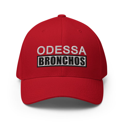 Odessa High School Bronchos Red Flexfit Baseball Cap 202