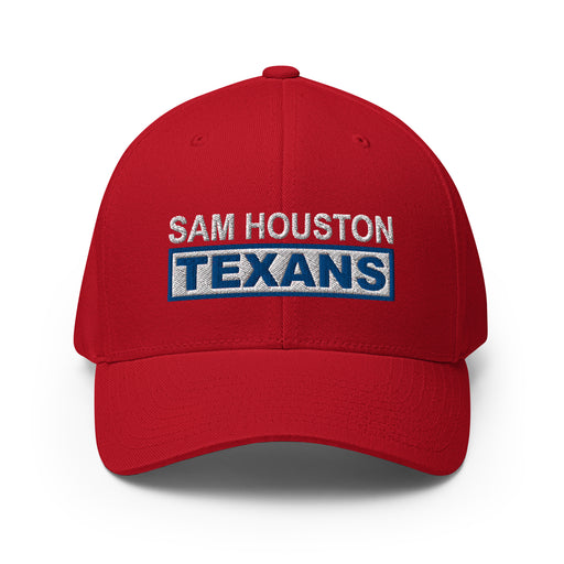 Sam Houston High School Texans Flexfit Red Baseball Cap 202