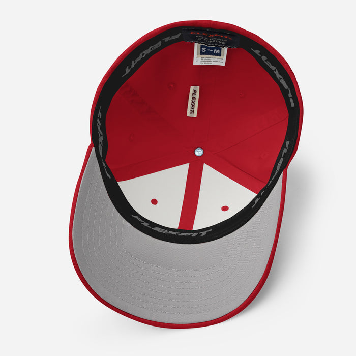 Underside view of Oak Ridge High School War Eagles Flexfit Baseball Cap 208 - Red