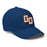 Profile view of Grand Oaks High School Grizzlies Flexfit Royal Blue Baseball Cap 208