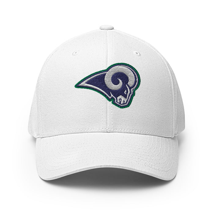 Cypress Ridge Rams Flexfit White Baseball Cap 207