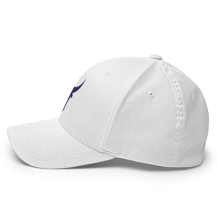 Side view of Morton Ranch High School Mavericks FlexFit Baseball Cap 202
