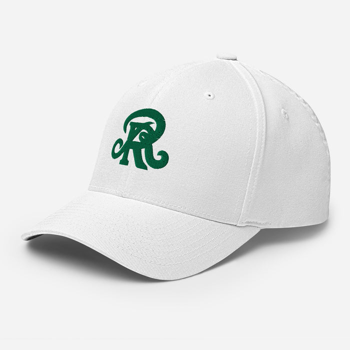 Reagan High School Rattlers Flexfit White Baseball Cap 208