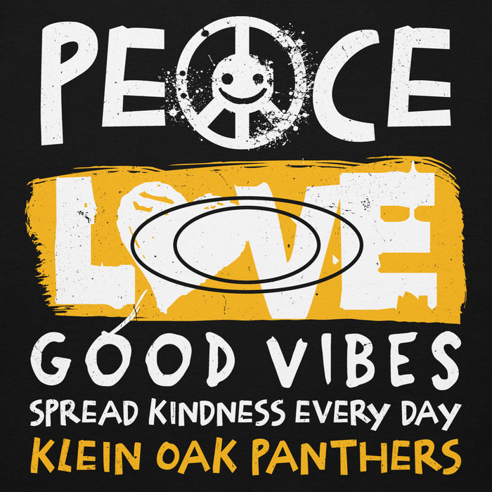 Close-up view of Klein Oak High School Panthers Premium Black Unisex Hoodie 240