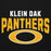 Close-up view of Klein Oak High School Panthers Premium Black Unisex Hoodie 234