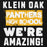 Close-up view of Klein Oak High School Panthers Premium Black Unisex Hoodie 231