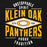 Close-up view of Klein Oak High School Panthers Premium Black Unisex Hoodie 210