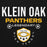 Close-up view of Klein Oak High School Panthers Premium Black Unisex Hoodie 003