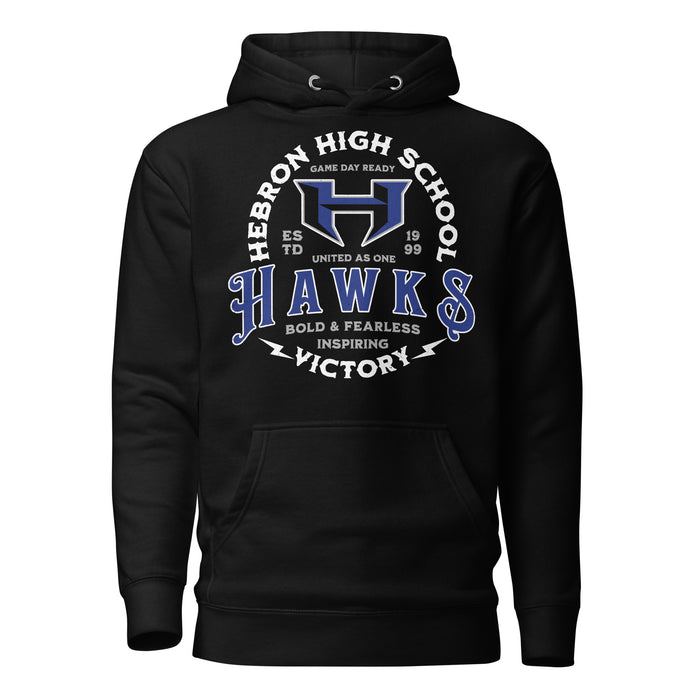 Hebron High School Hawks Black Premium Unisex Hoodie 206