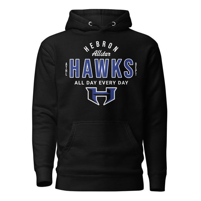 Hebron High School Hawks Black Premium Unisex Hoodie 040