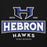 Close-up view of Hebron High School Hawks Black Premium Unisex Hoodie 202