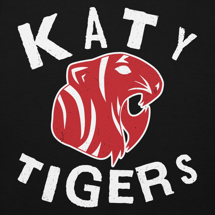 Close-up view of Katy High School Tigers Black Premium Unisex Hoodie 228