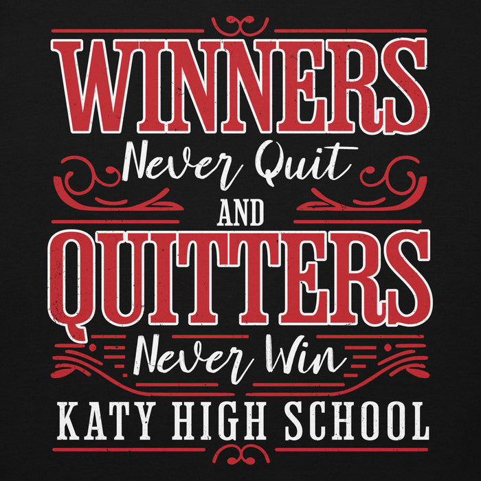 Close-up view of Katy High School Tigers Black Premium Unisex Hoodie 237