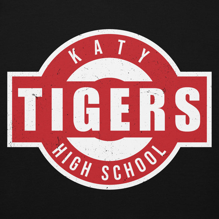 Close-up view of Katy High School Tigers Black Premium Unisex Hoodie 011