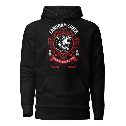 Langham Creek High School Lobos Black Premium Unisex Hoodie 227