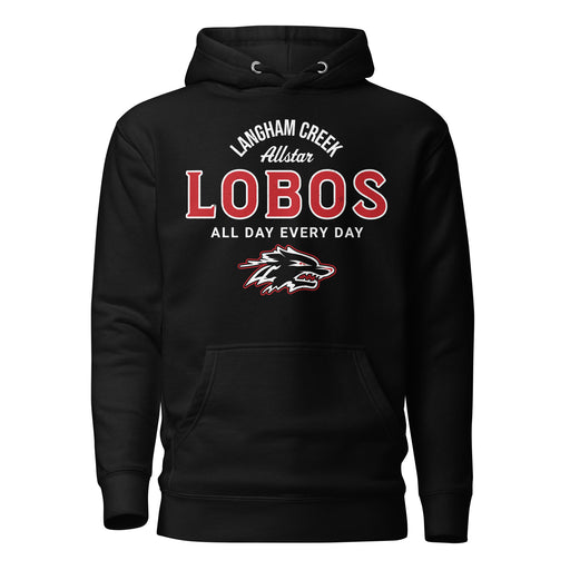 Langham Creek High School Lobos Black Premium Unisex Hoodie 040