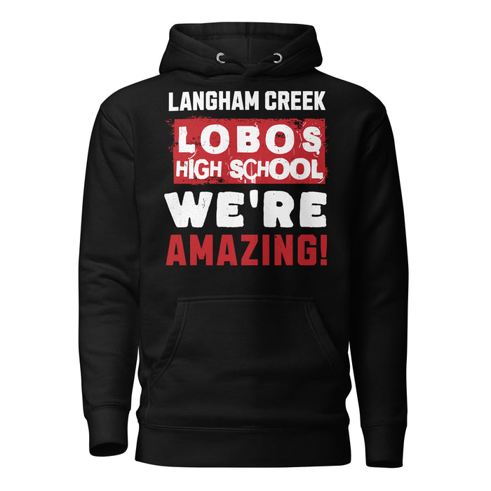 Langham Creek High School Lobos Black Premium Unisex Hoodie 231
